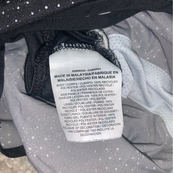 Nike Shorts Women's Size Small Black White Grey Spotted Star Lined Tempo Running - Picture 8 of 8